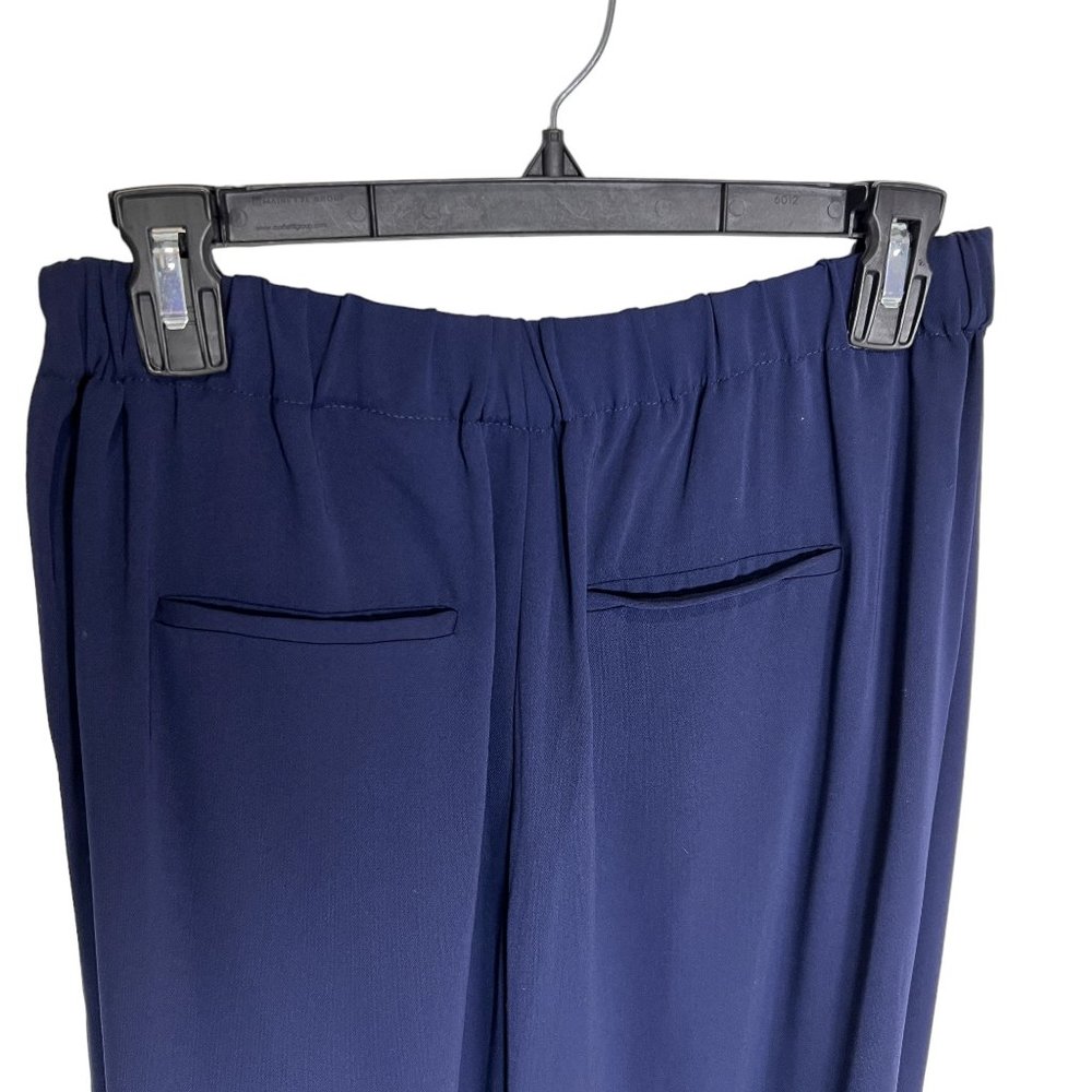 Antonio Melani Navy Pleated Palazzo Wide Leg Mirren Pant Size 6 - Picture 6 of 13